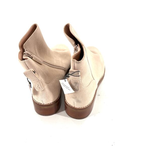 Cole Haan Ramona Waterproof Ankle Bootie 10 Beige NWOT Suede Boots Academia Prep - Picture 6 of 9